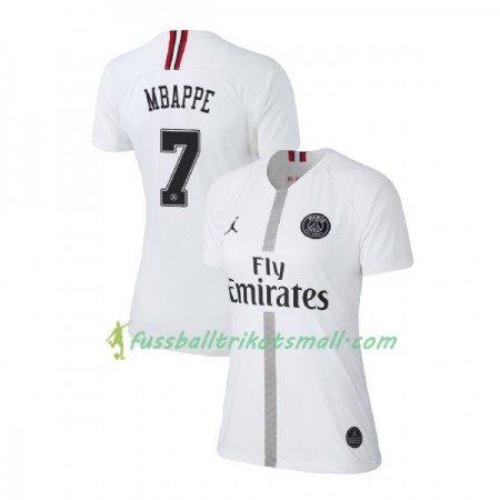 Fußballtrikots Paris Saint-Germain Mbappe 7 Jodan Weiß Frauens 2018-2019 Kurzarm Ausweichtrikot kaufen